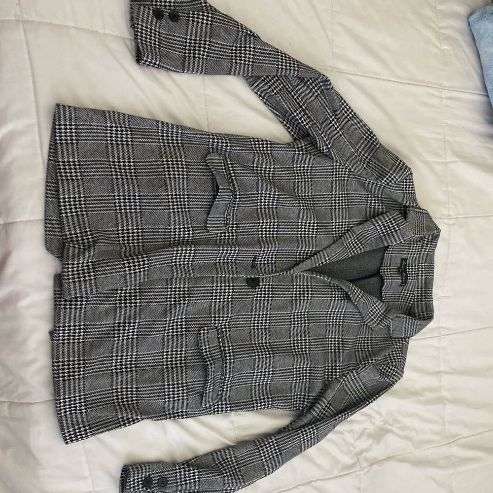 Gray stripe blazer